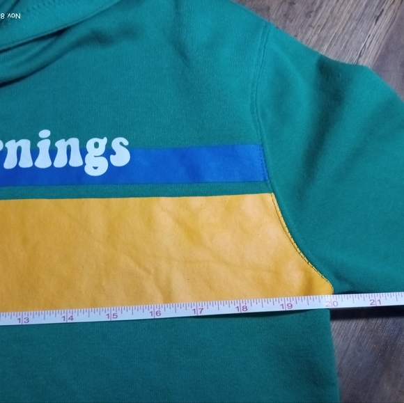 Bluenotes Green Cropped "Allergic to Mornings" Hoody Size S/P - Picture 5 of 6